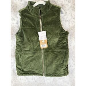 NWT‎ GoumiKids size 8/9 Green Corduroy Vest Organic Cotton